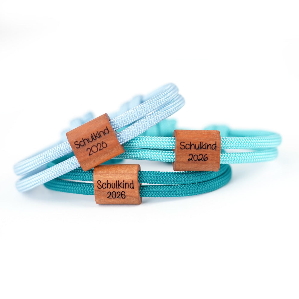 myjori Segeltauarmband mit Wunschgravur für die Schultüte