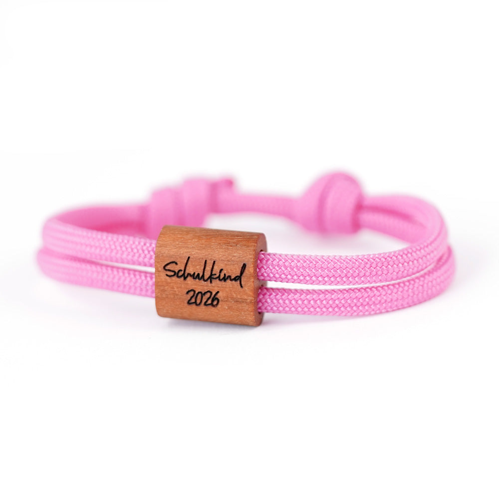 myjori Holz Segeltauarmband zum Schulstart personalisiert