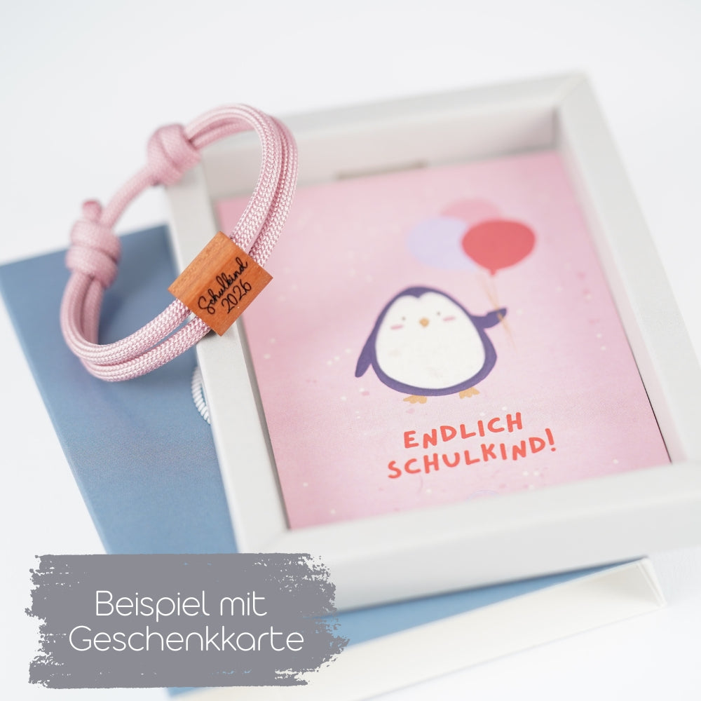 myjori Holz Segeltauarmband zum Schulstart personalisiert