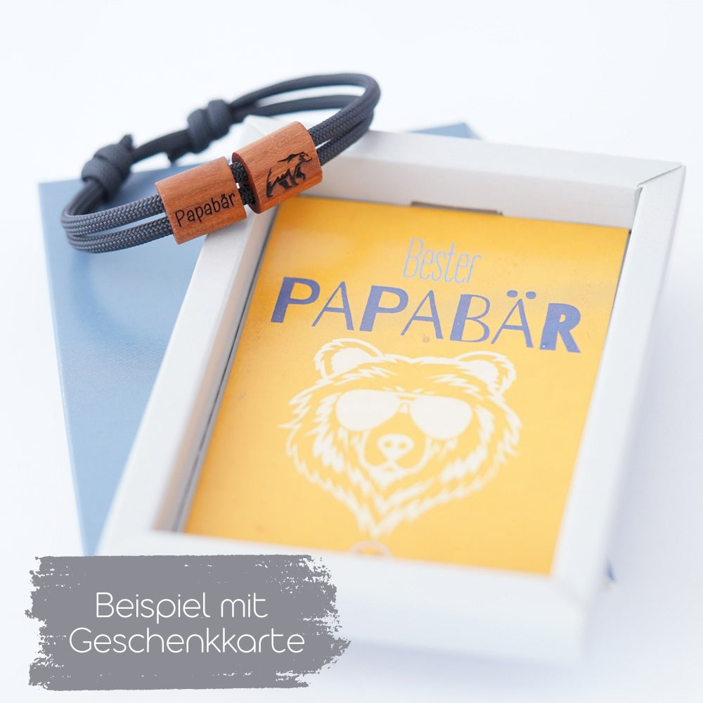 myjori Segeltau Holz Armband Papa Bär zum Vatertag