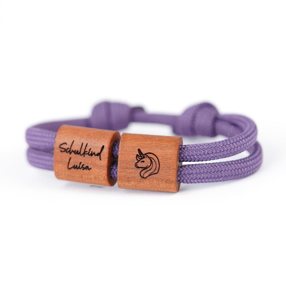 myjori Segeltauarmband mit Wunschtext zum Schulanfang