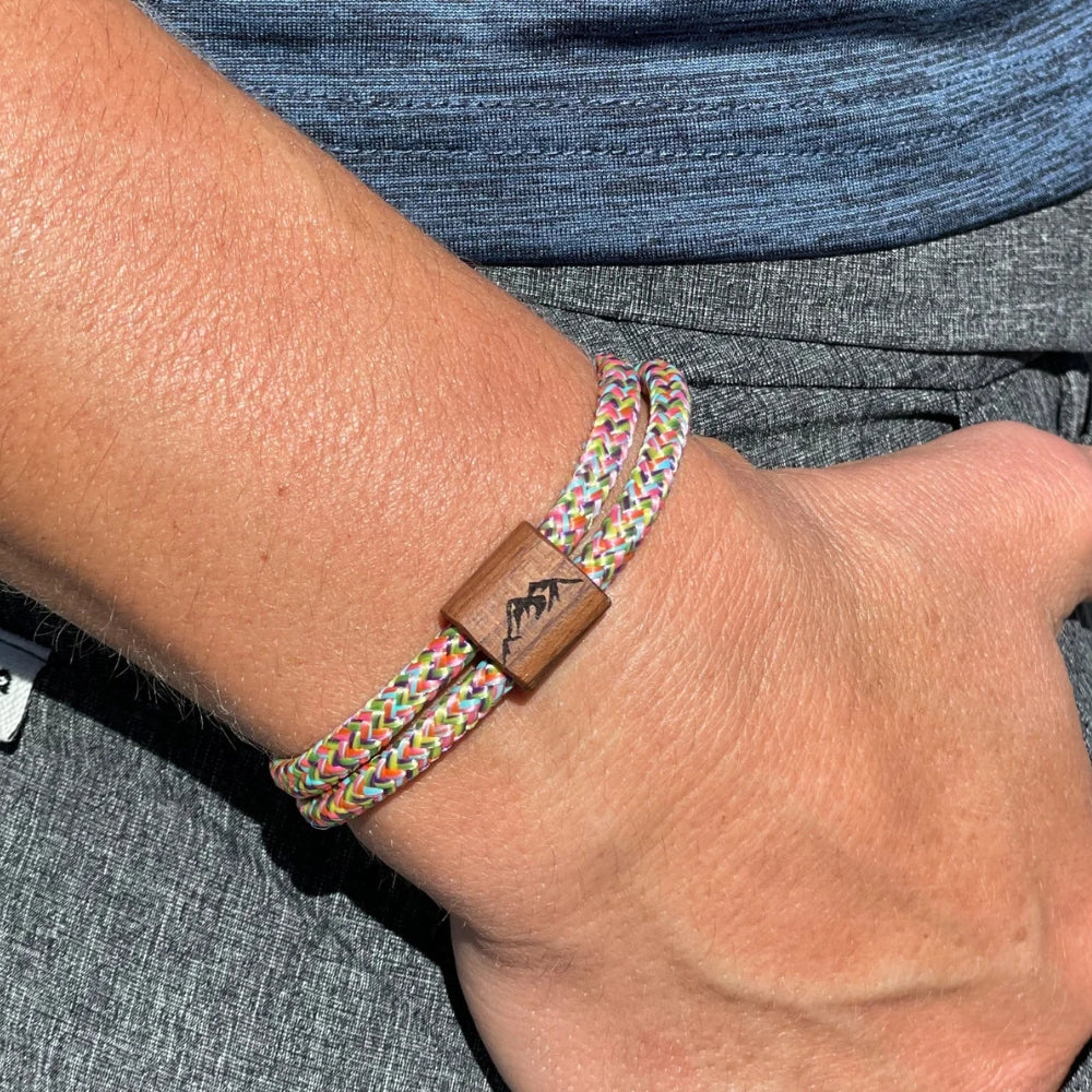 myjori Segeltau Holz Armband Wunschsymbol Berge