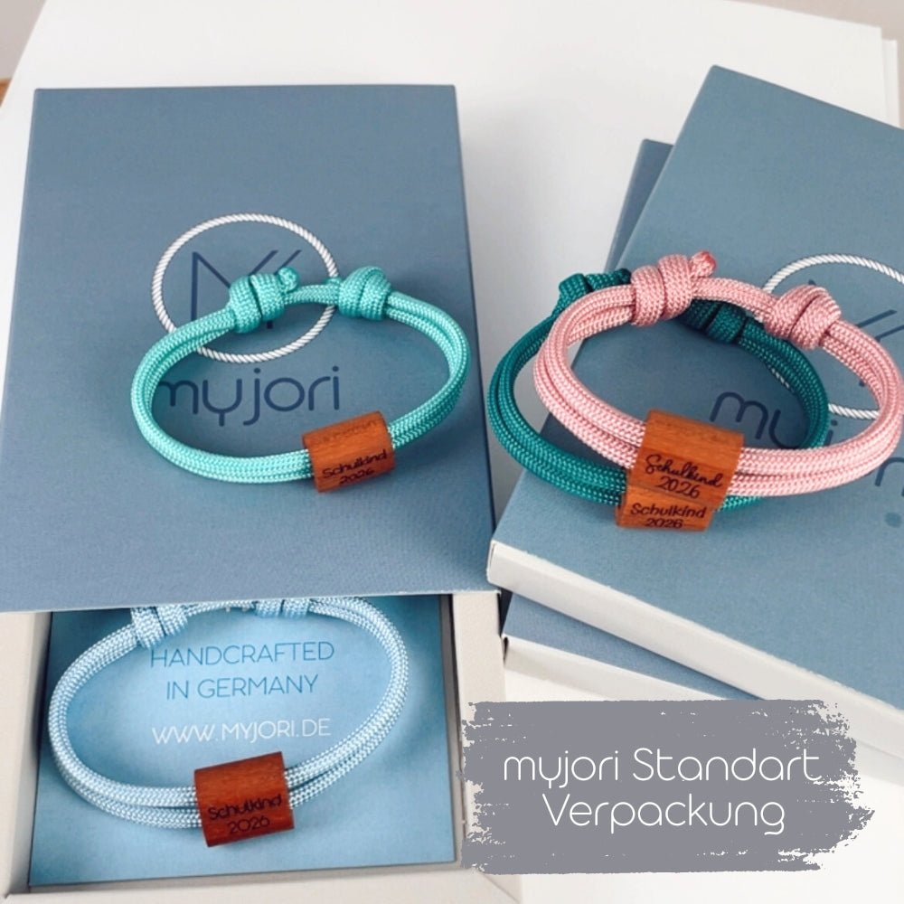 myjori Segeltauarmband mit Wunschgravur für die Schultüte