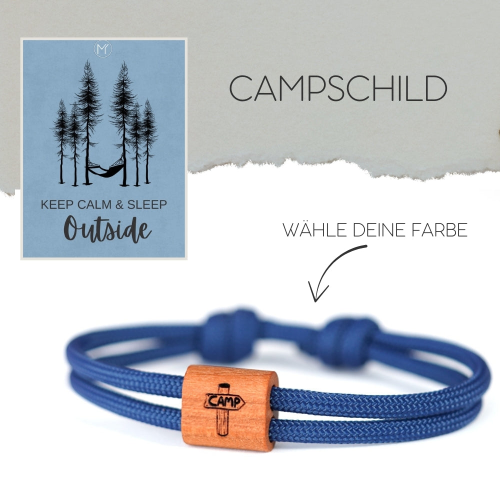 myjori Outdoor-Armband | Segeltauarmband mit Gravur – Campschild