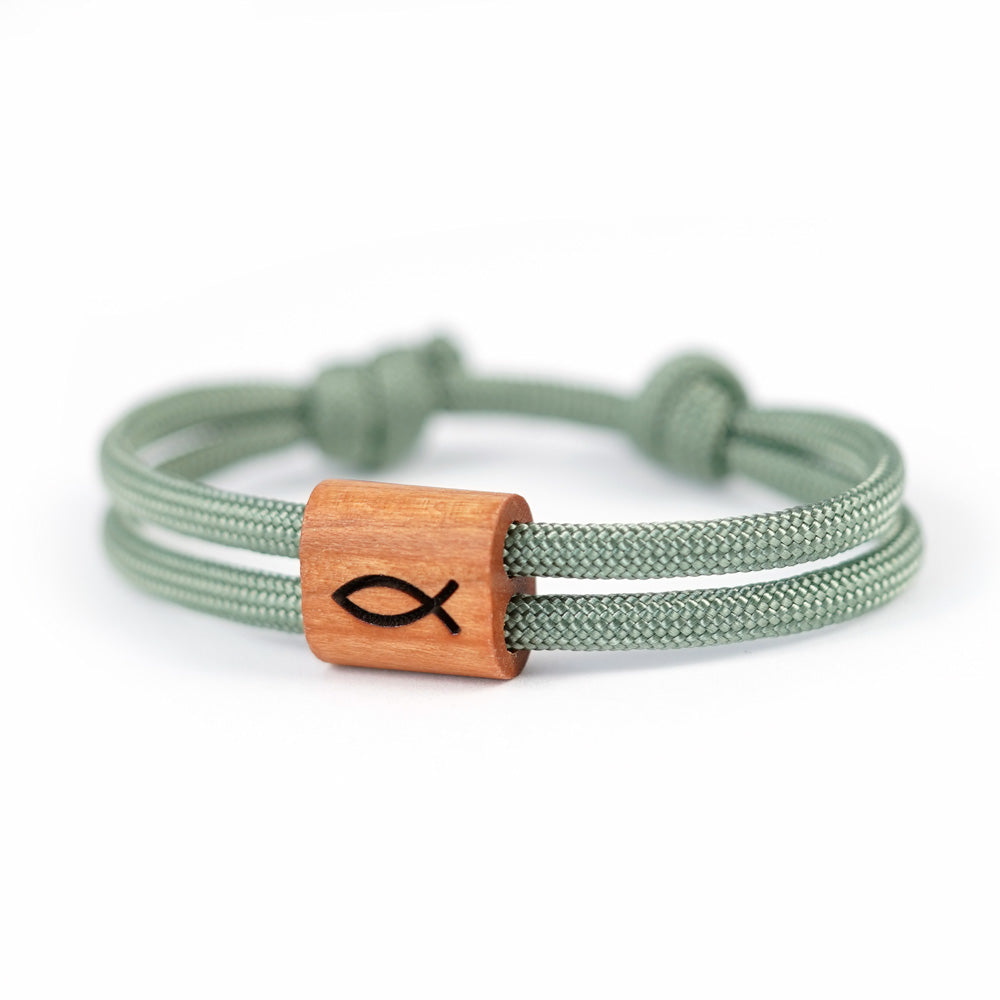 myjori Segeltauarmband mit Fischsymbol zur Konfirmation