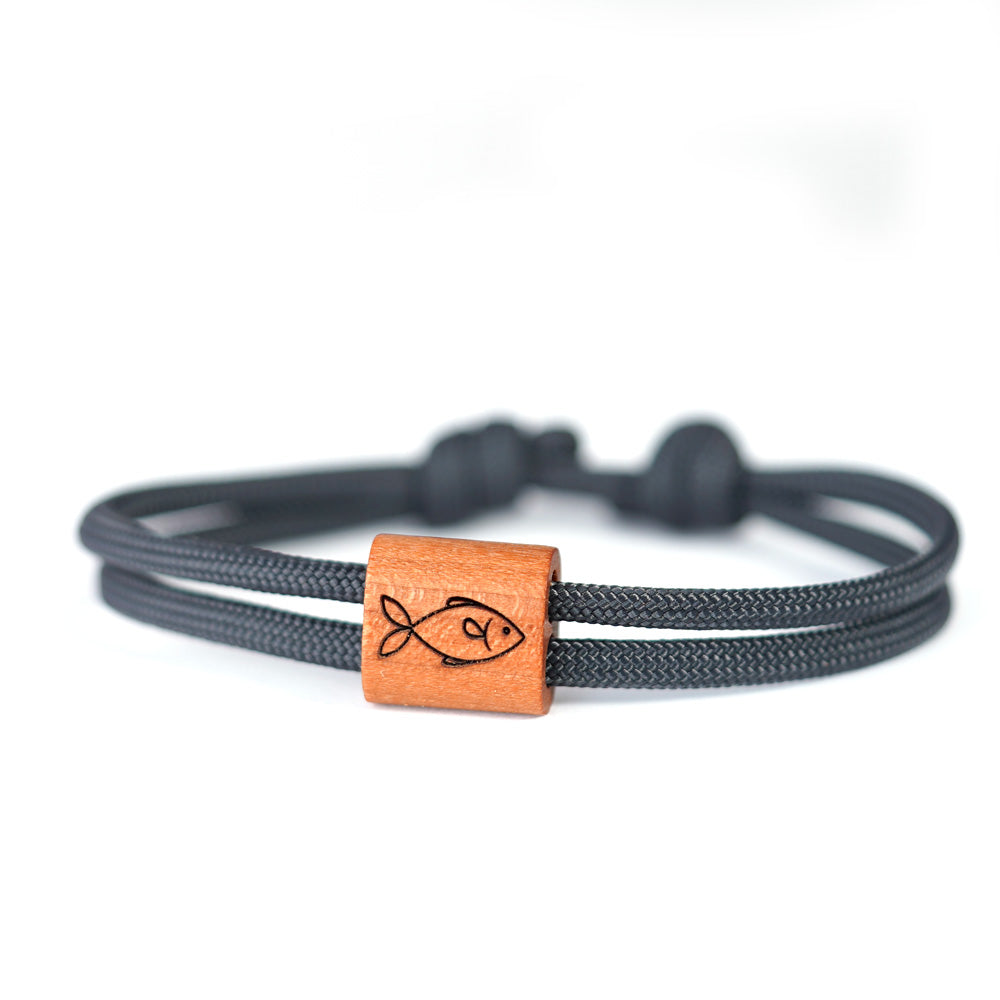 myjori Maritim-Armband | Segeltauarmband mit Gravur – Fisch