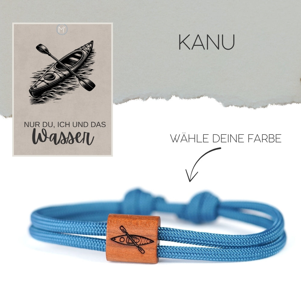 myjori Outdoor-Armband | Segeltauarmband mit Gravur – Kanu