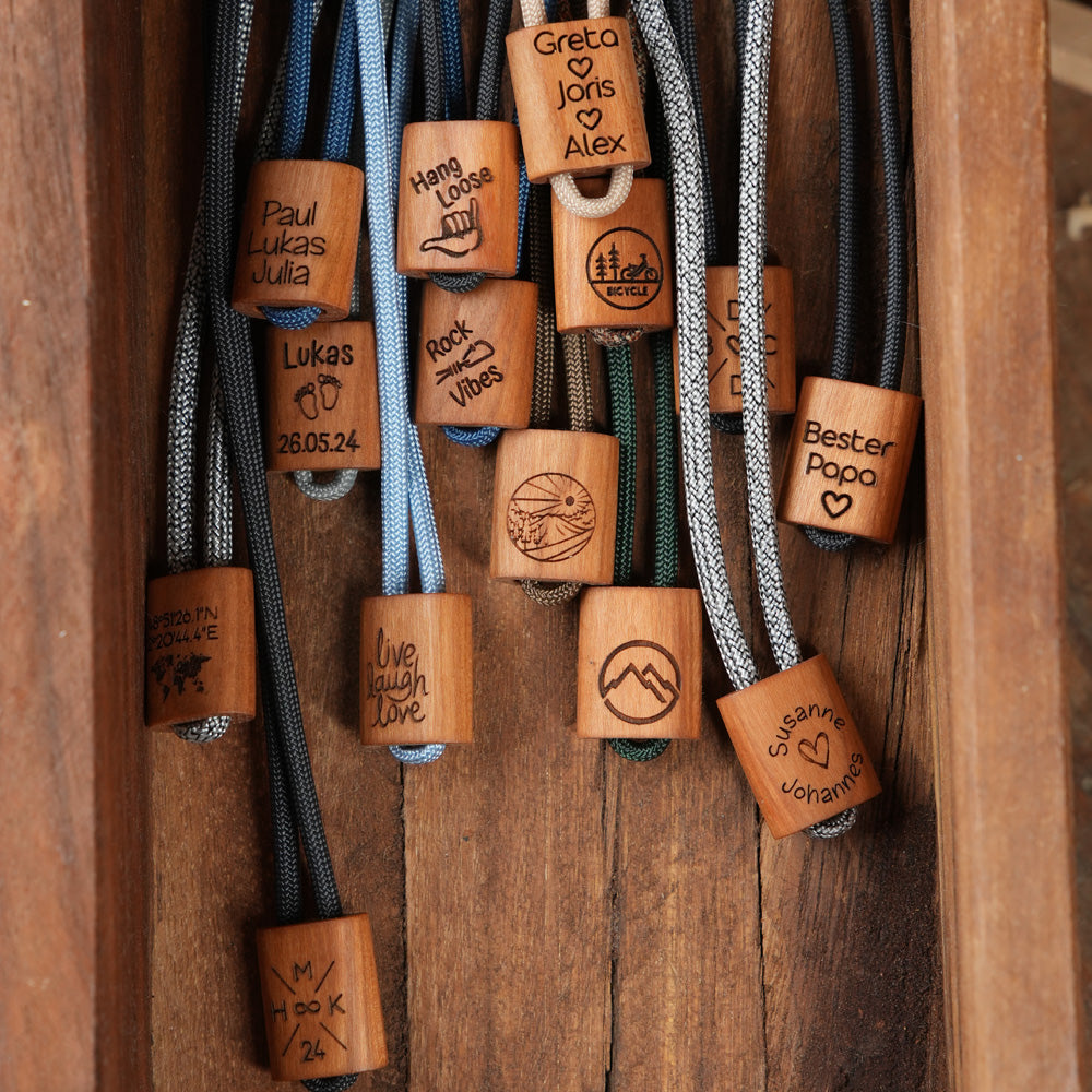 myjori Holz Segeltaukette personalisiert mit Wunschgravur