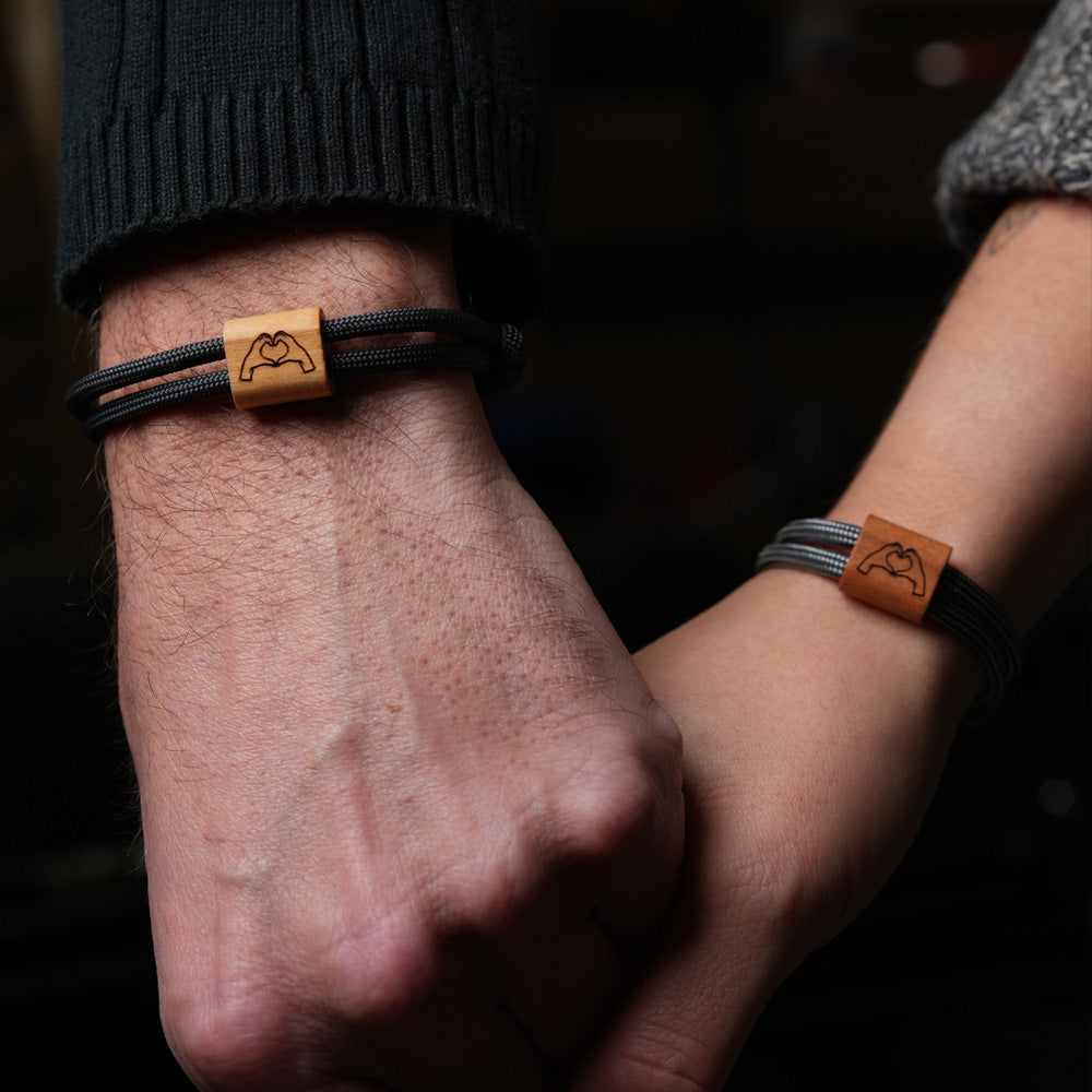 myjori Segeltau Holz Armband Wunschsymbol Fingerschwur