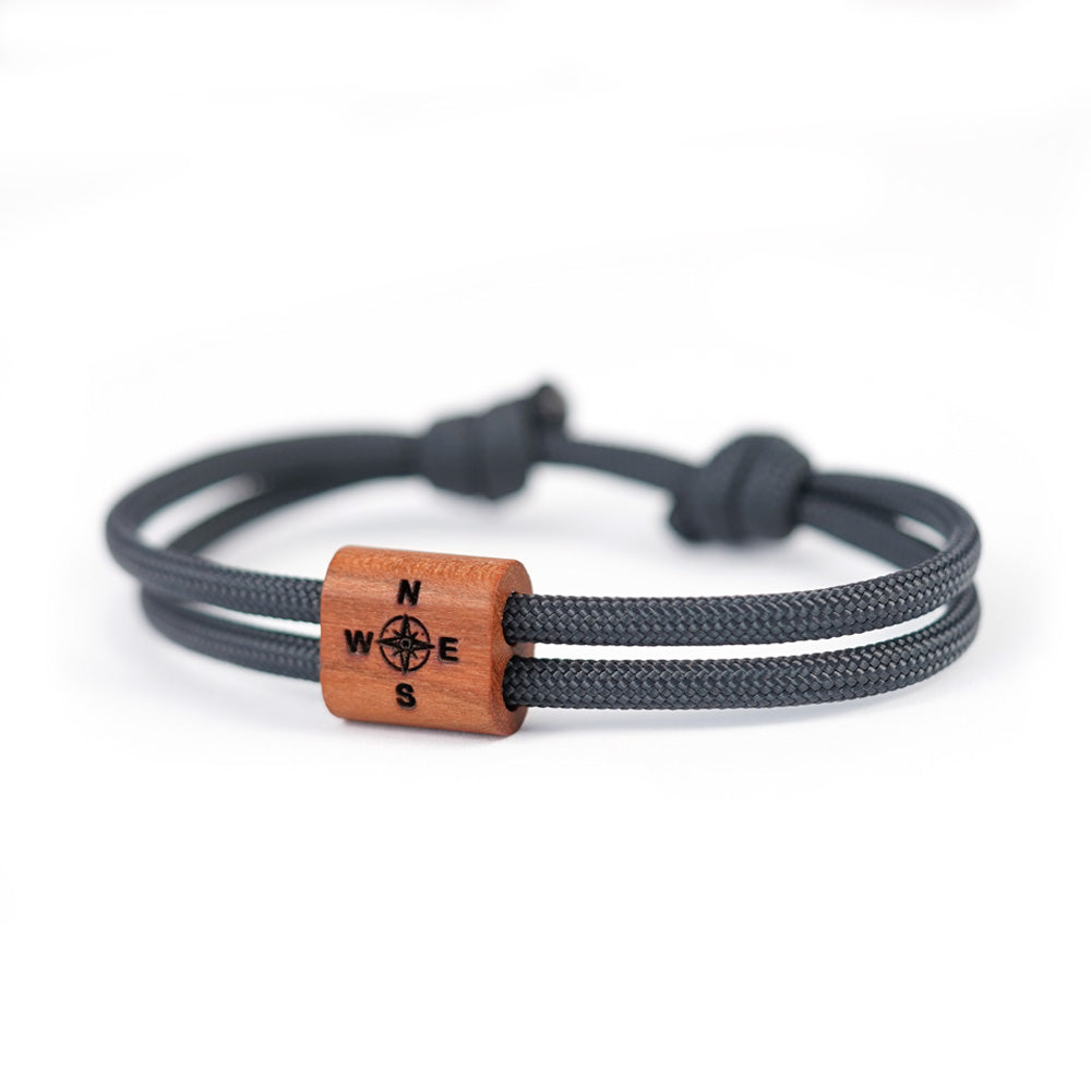 myjori Segeltau Holz Armband Wunschsymbol Kompass