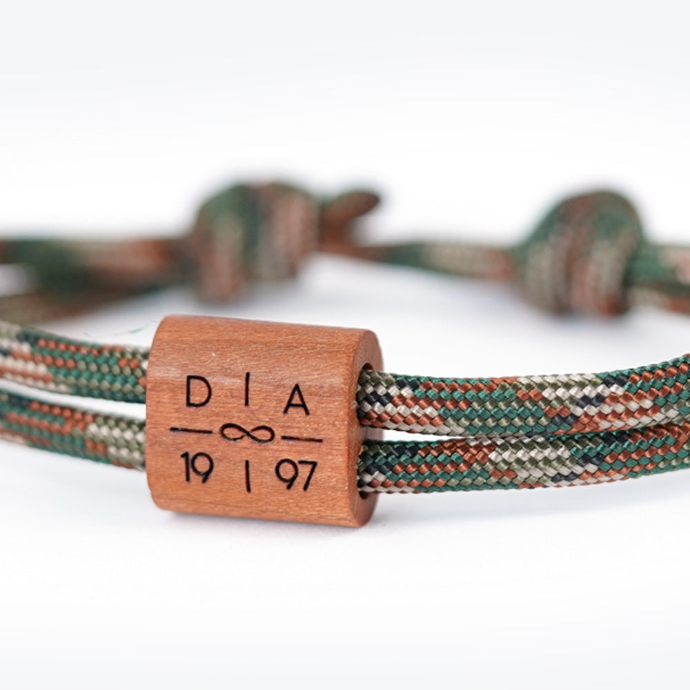 myjori Segeltau Armband mit personalisierter Initialen Gravur