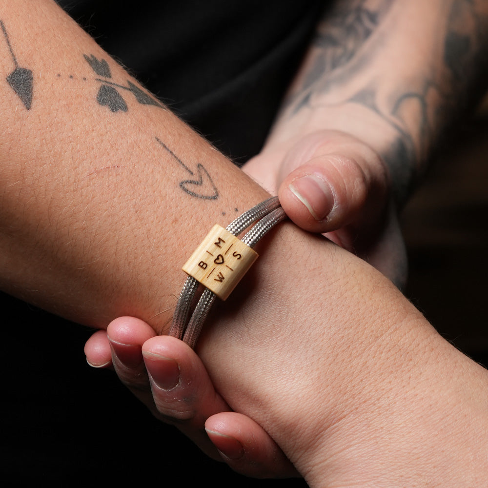 myjori Segeltau Armband mit Initialen Wunschgravur