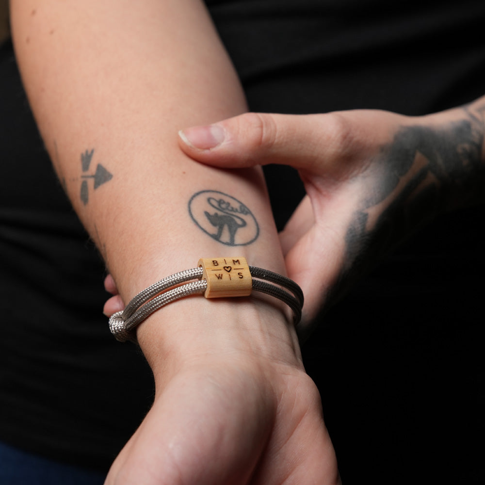 myjori Segeltau Armband mit Initialen Wunschgravur