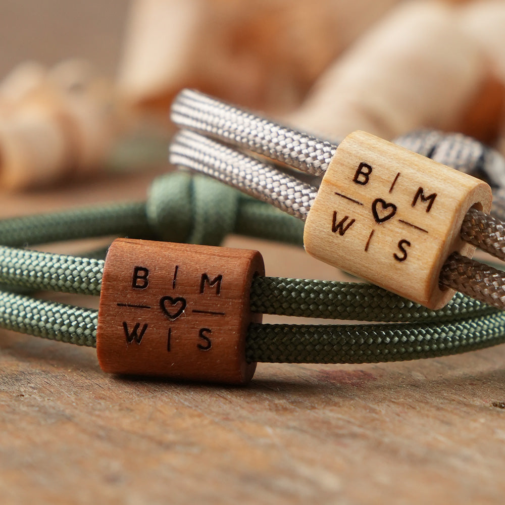 myjori Segeltau Armband mit Initialen Wunschgravur