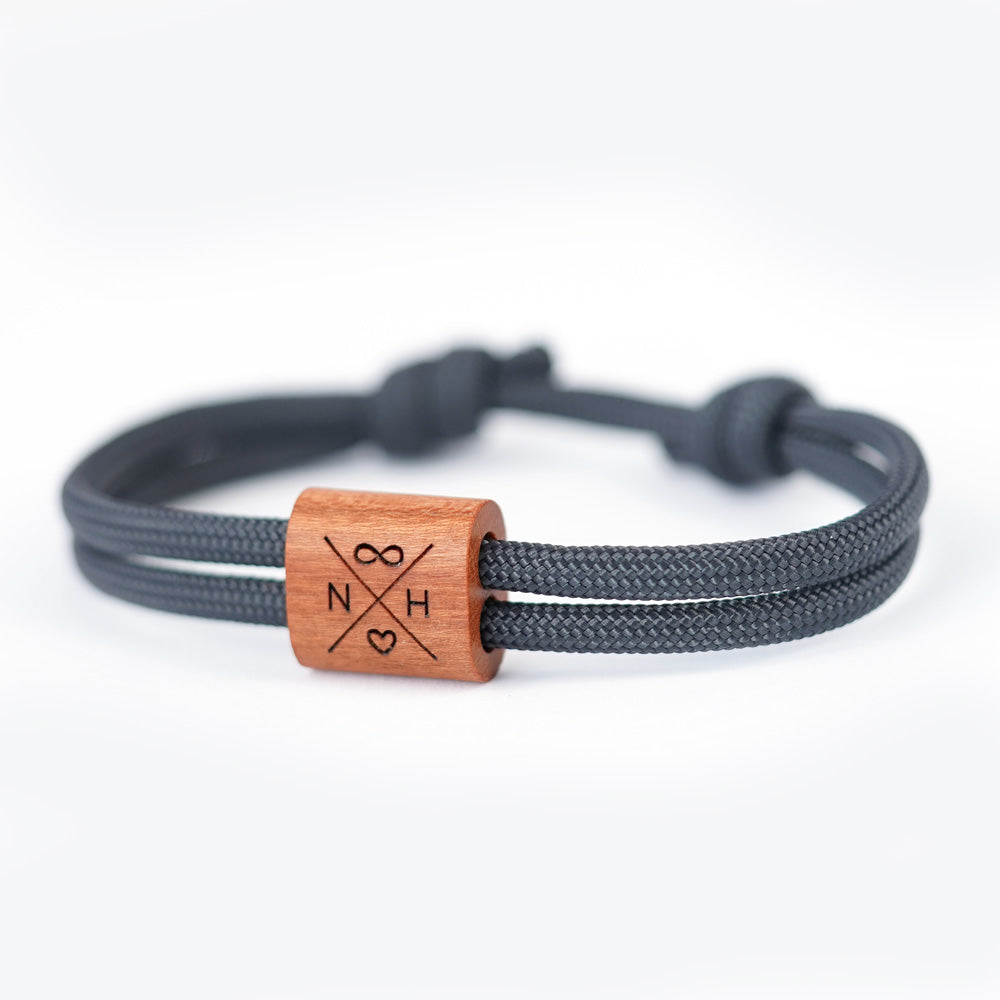 myjori Segeltau Armband mit Initialen Gravur
