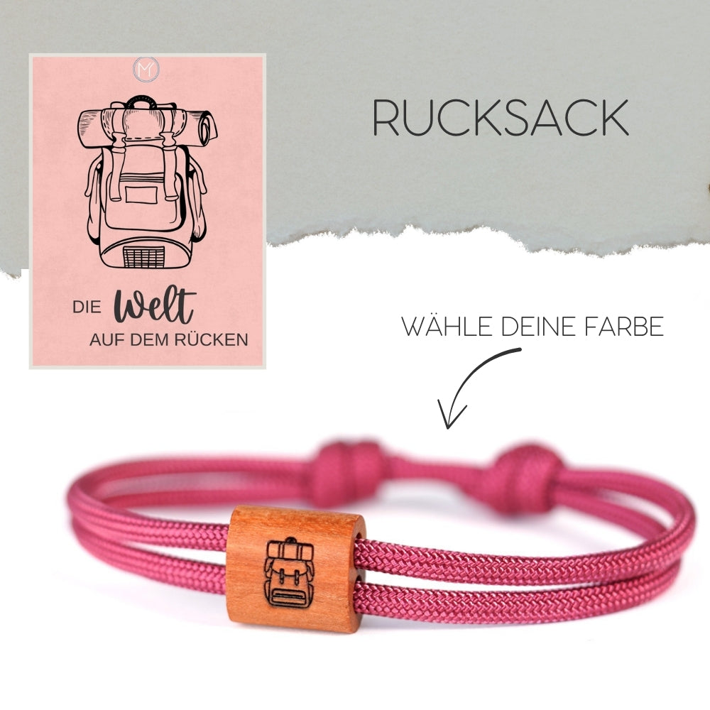 myjori Outdoor-Armband | Segeltauarmband mit Gravur – Rucksack