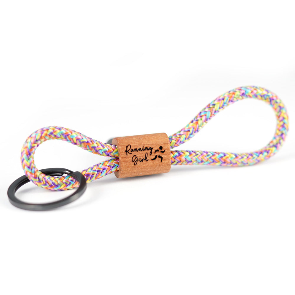 myjori Holzschlüsselanhänger Running Girl für Läuferinnen