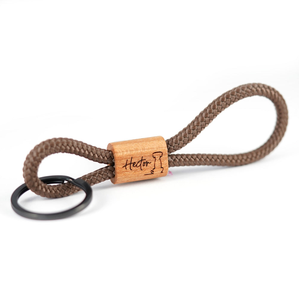 myjori Holz Segeltauschlüsselanhänger Haustier mit Wunschgravur