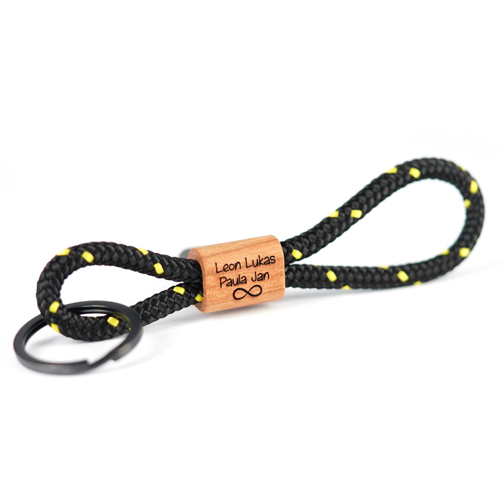 myjori Holz Segeltauschlüsselanhänger mit Wunschgravur