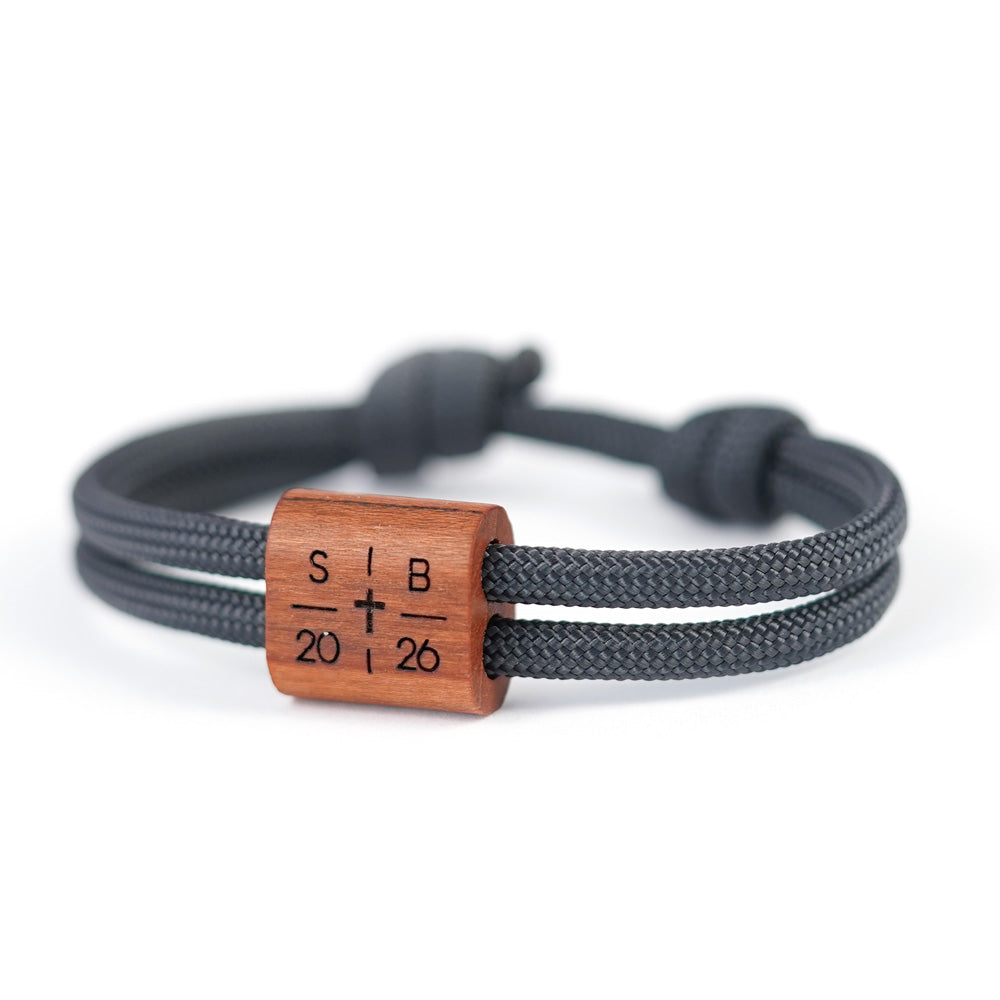 myjori Segeltau Armband mit individueller Initialen Gravur Kommunion