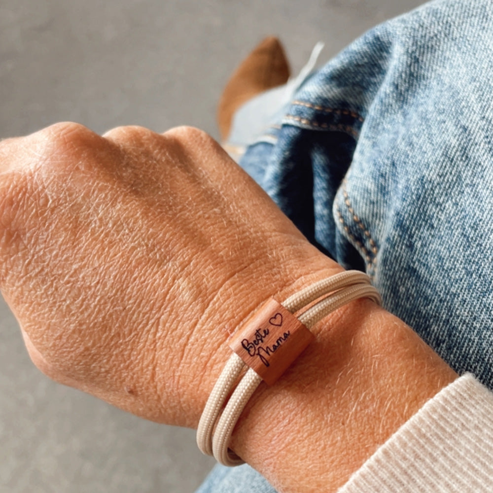 myjori Segeltau Holz Armband zum Muttertag
