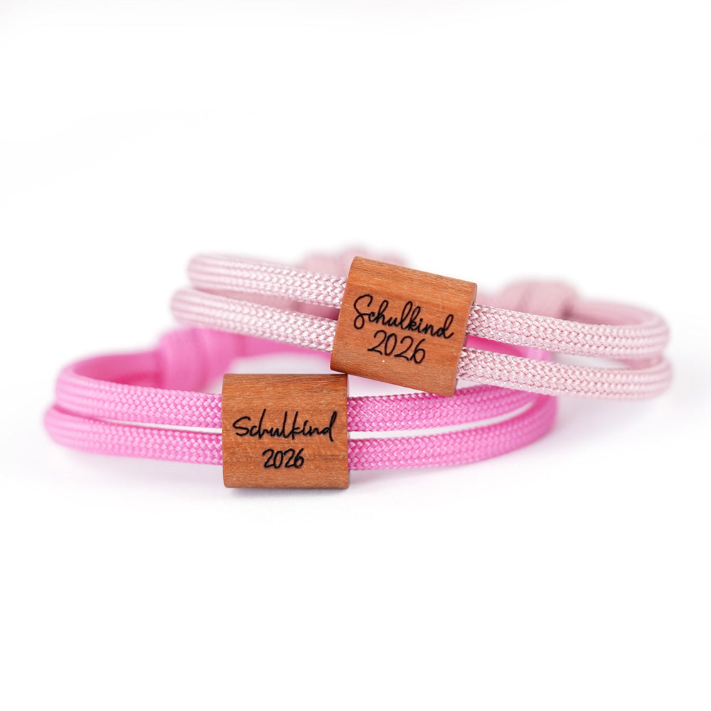 myjori Holz Segeltauarmband zum Schulstart personalisiert
