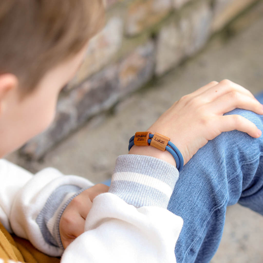 myjori Segeltauarmband mit Wunschgravur zum Schulanfang