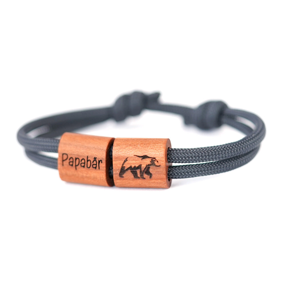 myjori Segeltau Holz Armband Papa Bär zum Vatertag