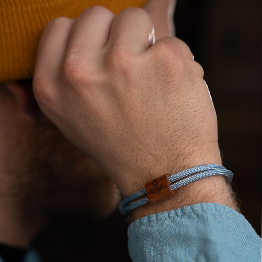 myjori Maritim-Armband | Segeltauarmband mit Gravur – Ankerherz