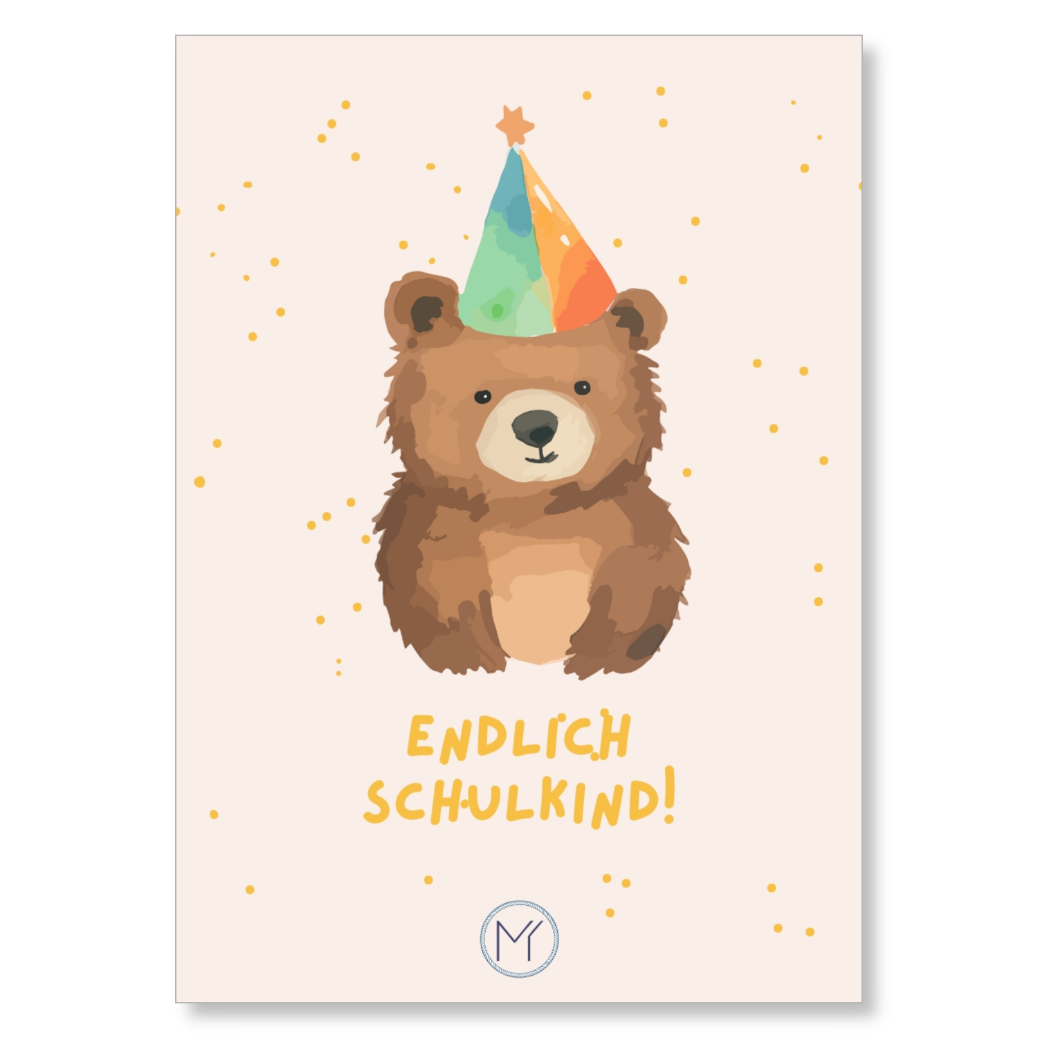 Inlay Karte Schulkind Bär