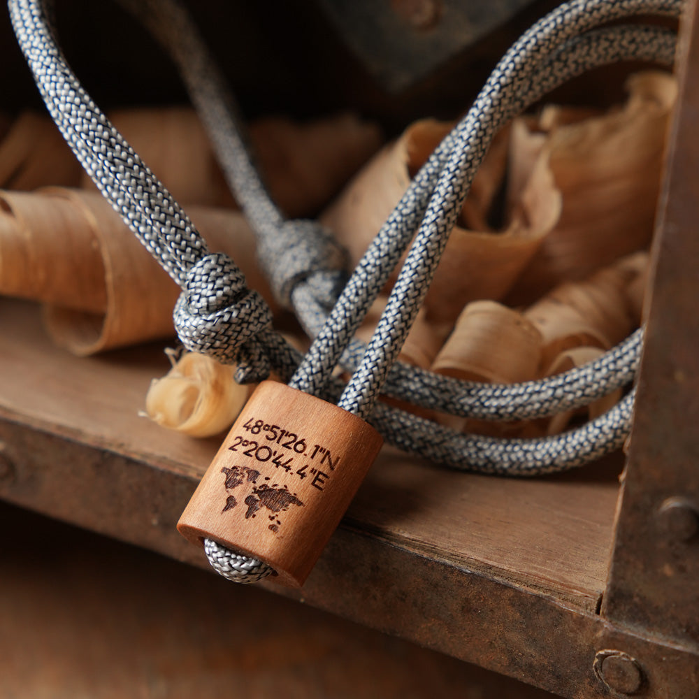 myjori Holz Segeltaukette personalisiert mit Wunschgravur