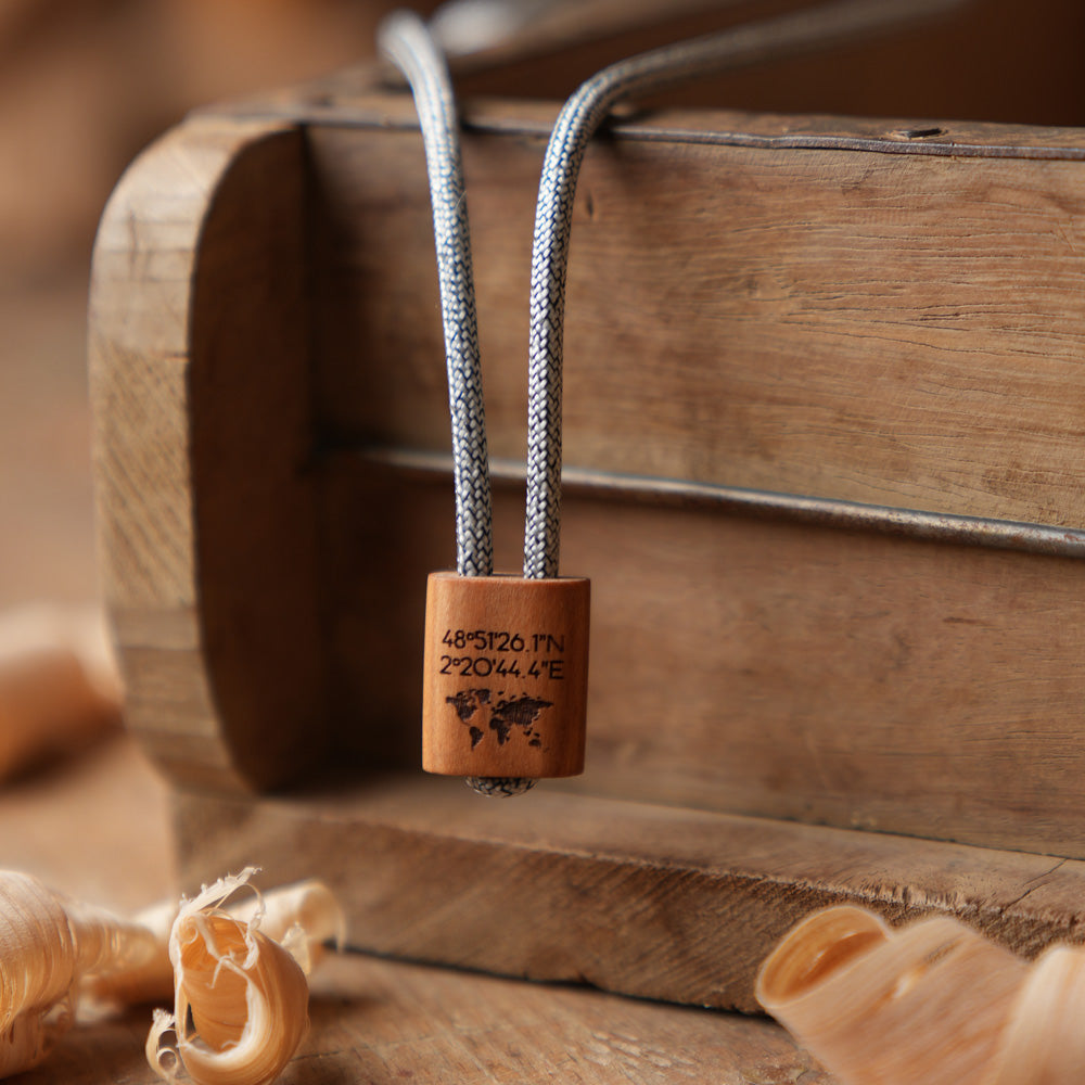 myjori Holz Segeltaukette personalisiert mit Wunschgravur