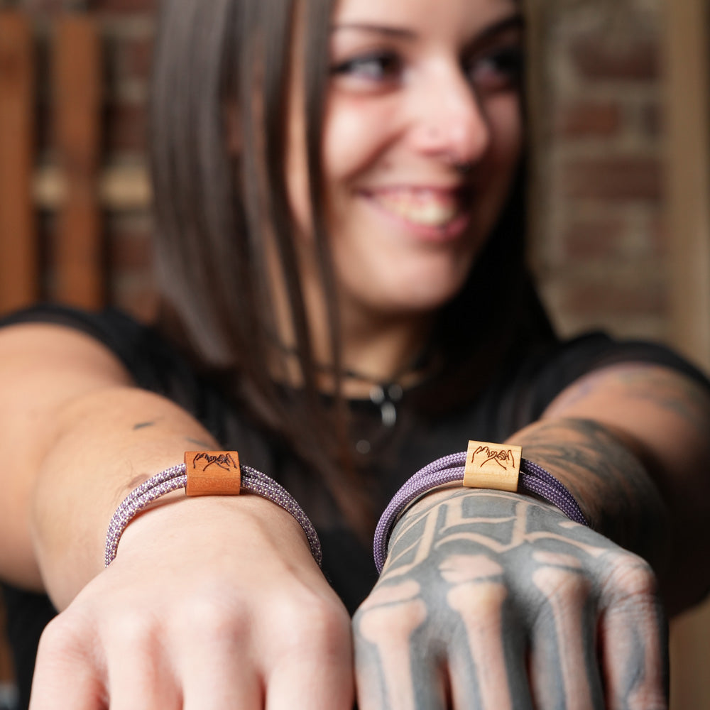 myjori Segeltau Holz Armband Wunschsymbol Fingerschwur