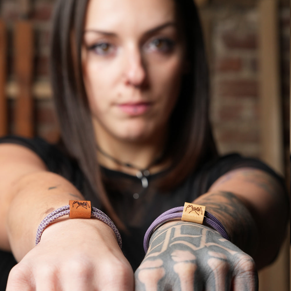 myjori Segeltau Holz Armband Wunschsymbol Fingerschwur