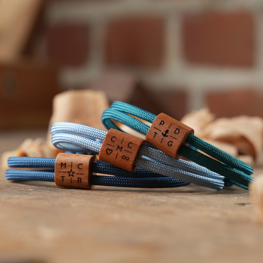 myjori Segeltau Armband mit individueller Initialen Gravur