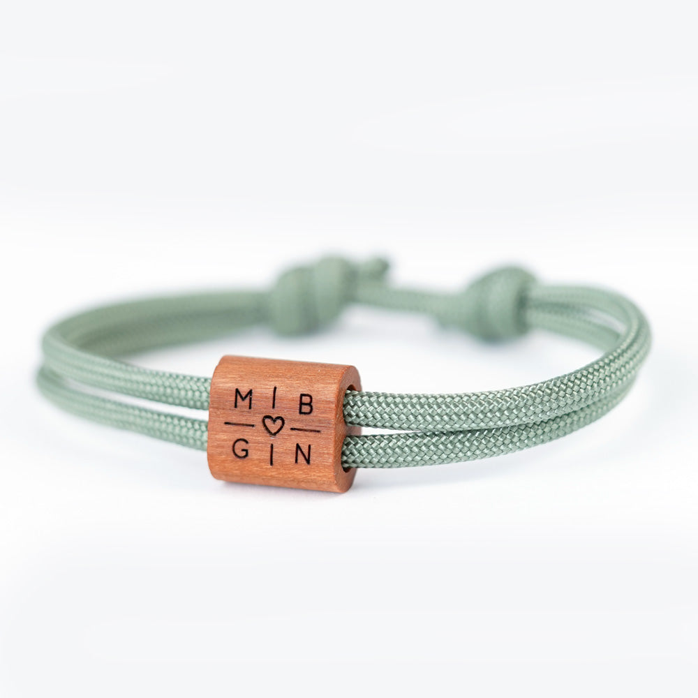 myjori Segeltau Armband mit Initialen Wunschgravur