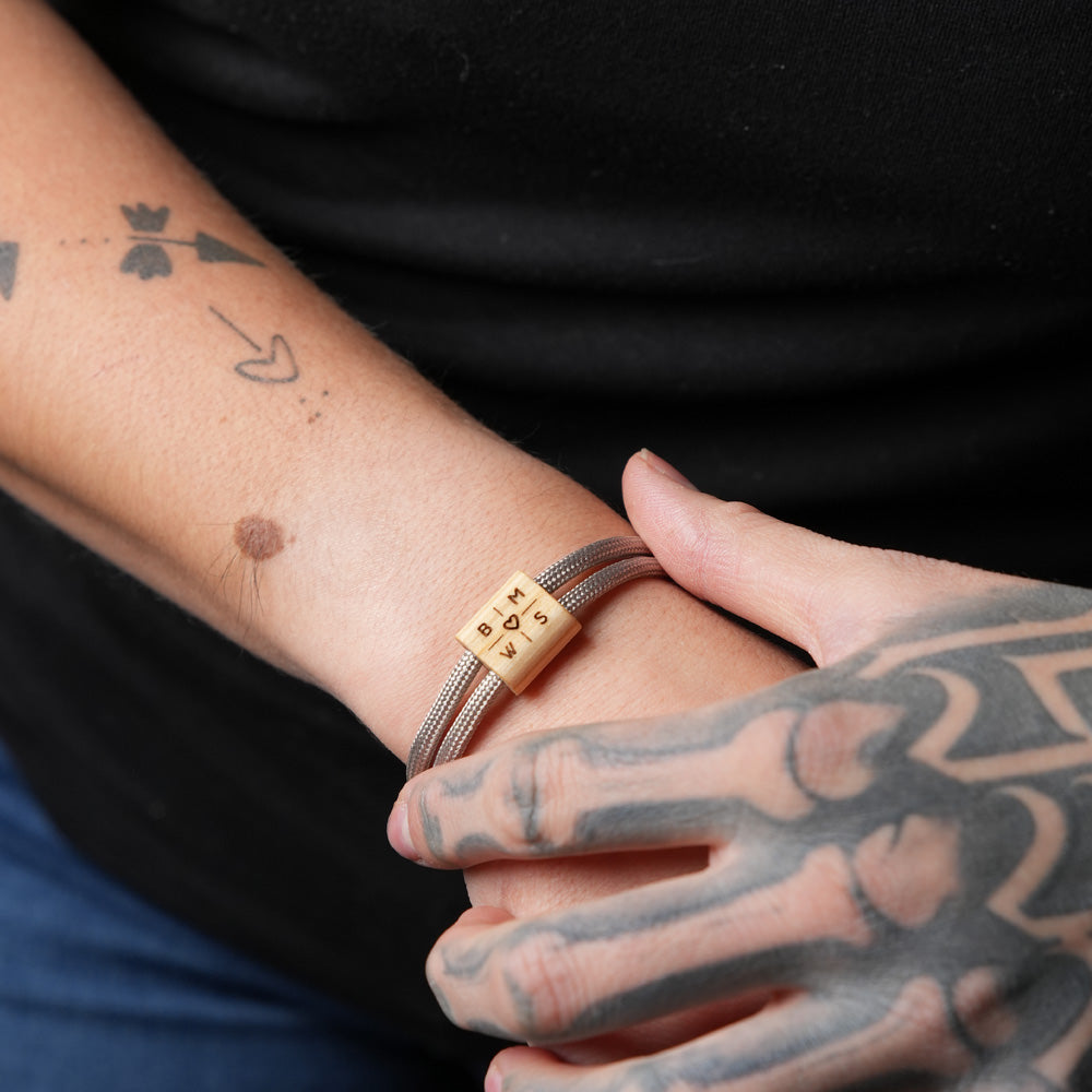 myjori Segeltau Armband mit Initialen Wunschgravur