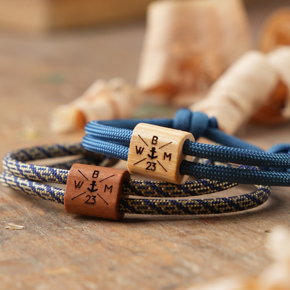 myjori Segeltau Armband mit Initialen personalisierbar