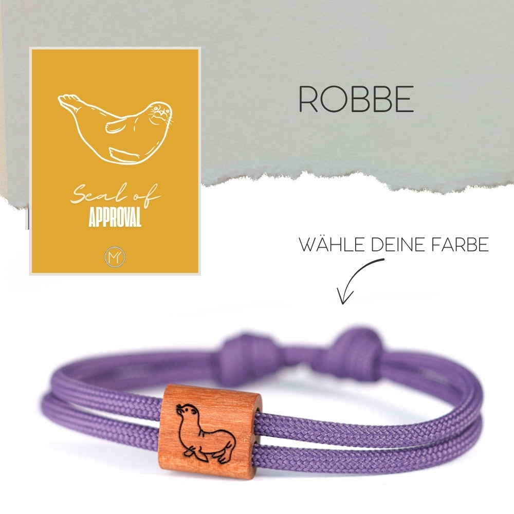 myjori Maritim-Armband | Segeltauarmband mit Gravur – Robbe