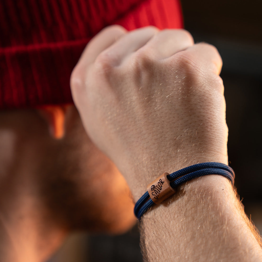 myjori Maritim-Armband | Segeltauarmband mit Gravur – Ahoy
