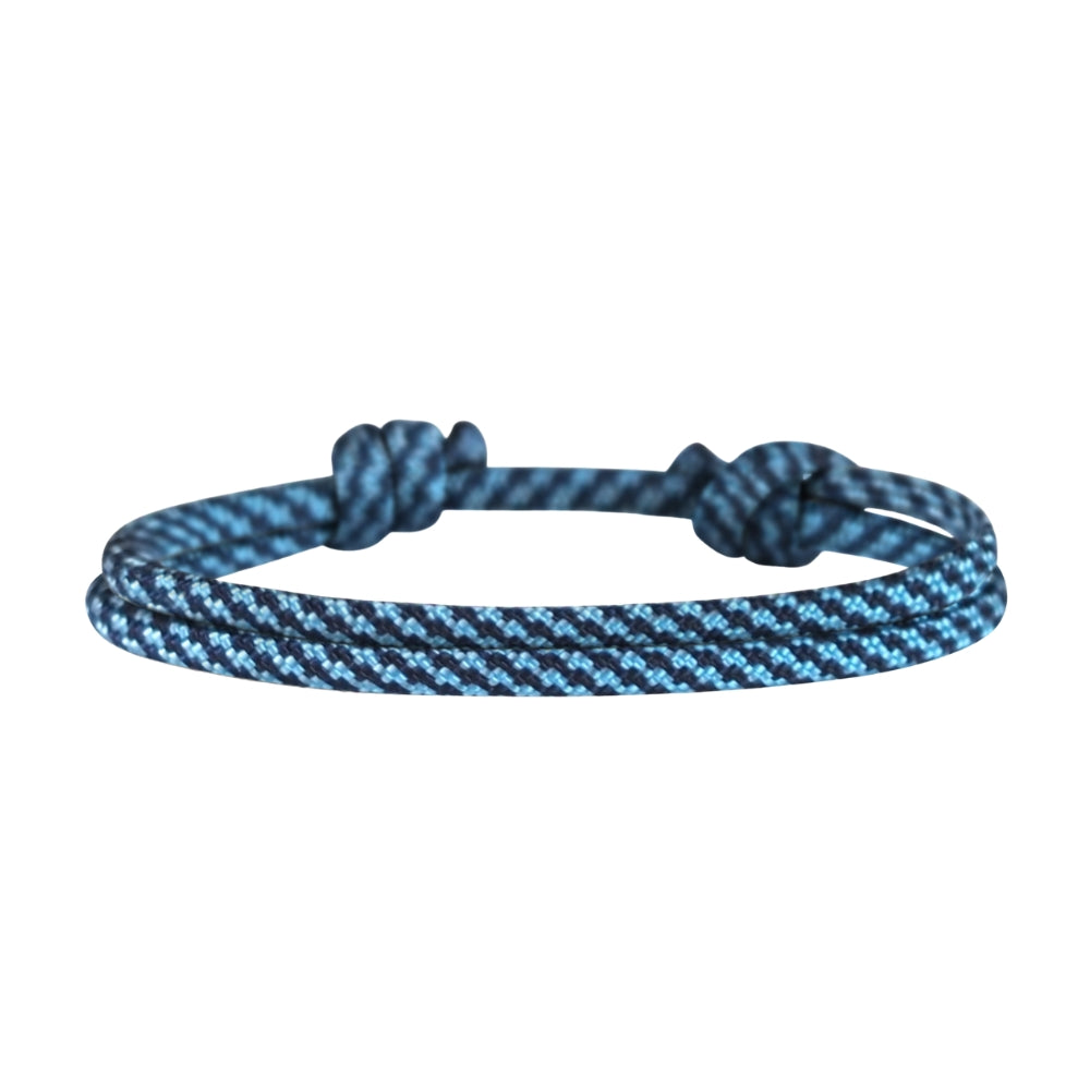 Segeltauarmband Spiral Blue